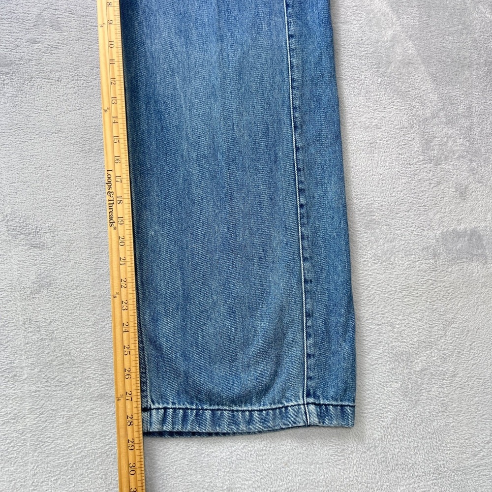 Pilcro Wide Leg Crop Jeans in Medium Blue - Picture 9 of 10